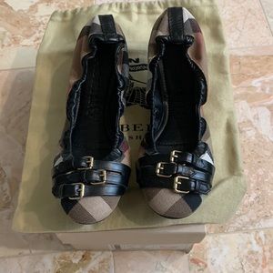 Burberry Flats Bridle Housecheck Falconer Ballerina